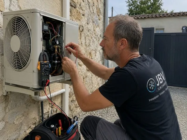 Diagnostic et dépannage d'une unité extérieure par JBV Clim Charente